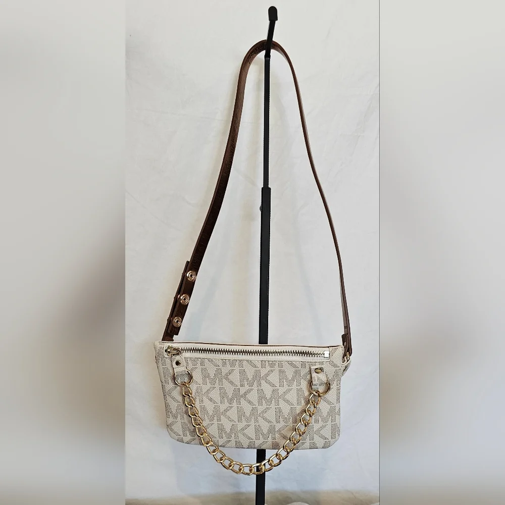 *NWOT* Michael Kors Cream and Brown Waist Bag
